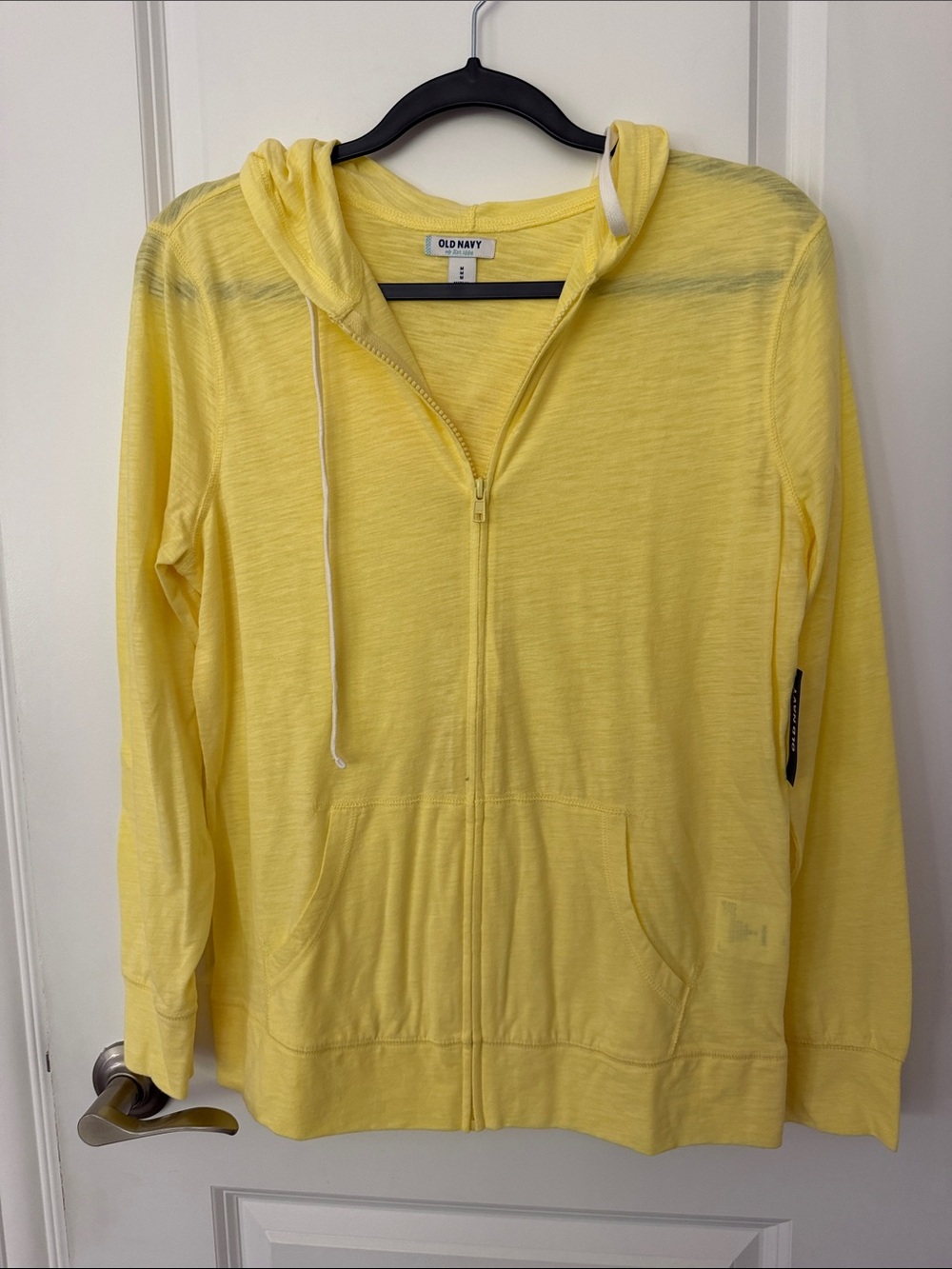 NWT Old Navy Light Yellow Hooded Zip Cardigan